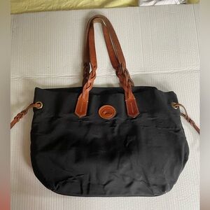 Dooney & Bourke nylon tote with braided leather handle